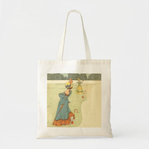 Tote Bag Partie de jardin vintage de croquet pour dames vic