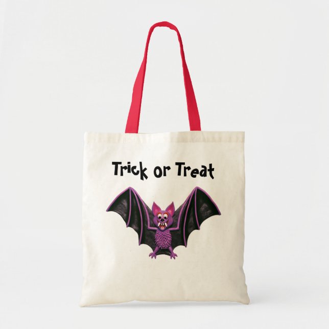 Tote Bag Partie mignonne de Halloween de batte (Devant)
