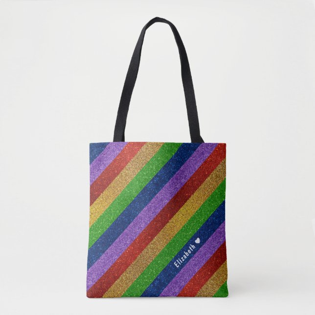 Tote Bag Parties scintillant arc-en-ciel brillante et étinc (Devant)
