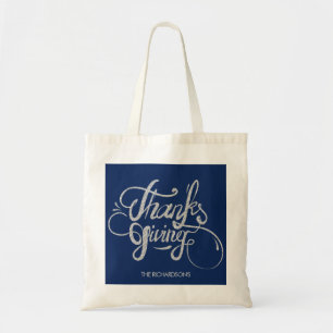 Tote Bag Parties scintillant Argent Conception de texte - T
