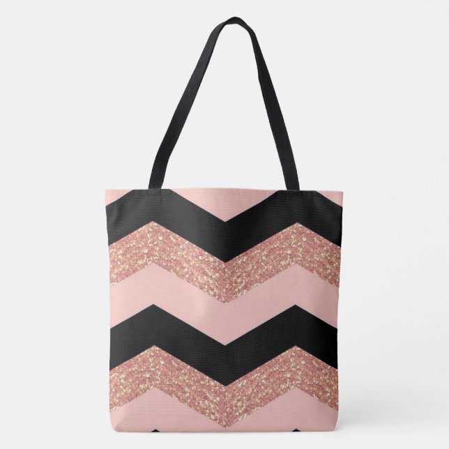 Tote Bag Parties scintillant Chevron (Devant)