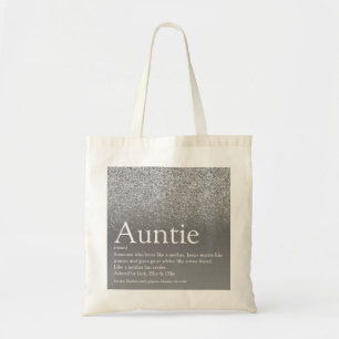 Tote Bag Parties scintillant d'argent moderne Cool Tante Ta