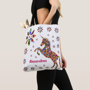 Tote Bag Parties scintillant d'Imaginaire magique Unicorn P