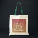 Tote Bag Parties scintillant d'or fausse personnalisation m<br><div class="desc">C'est la parties scintillant d'or personnalisées nom sac fourre-tout monogramme. Parties scintillant en or Faux Design élégant logo avec initiales monogrammées. Il est mignon idée cadeau vintage pour mariée classe,  filles de fleurs,  bonne d'honneur et demoiselles d'honneur à la douche mariage ou nuptiale sophistiquée.</div>