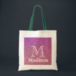 Tote Bag Parties scintillant d'or fausse personnalisation m<br><div class="desc">C'est la parties scintillant d'or personnalisées nom sac fourre-tout monogramme. Parties scintillant en or Faux Design élégant logo avec initiales monogrammées. Il est mignon idée cadeau vintage pour mariée classe,  filles de fleurs,  bonne d'honneur et demoiselles d'honneur à la douche mariage ou nuptiale sophistiquée.</div>