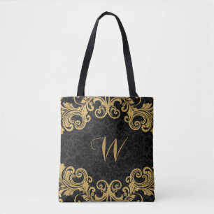 Tote Bag Parties scintillant D'Or Frotte Frame Sur Les Dama