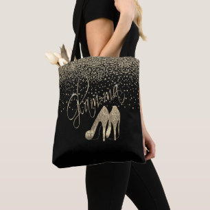 Tote Bag Parties scintillant d'or Glam-ma