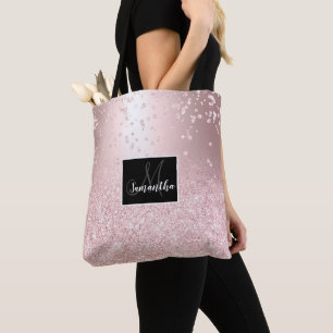 Tote Bag parties scintillant d'or rose ombre métallique sci
