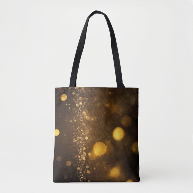 Tote Bag Parties scintillant dorée brillante et étincelante (Devant)