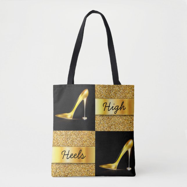 Tote Bag Parties scintillant Gold High Heures Diamond Rings (Devant)