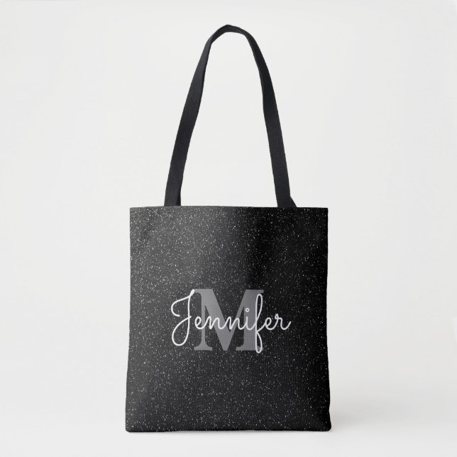 Tote Bag Parties scintillant noire (Devant)