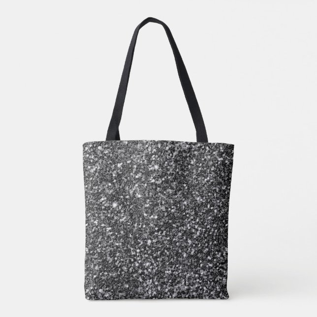 Tote Bag Parties scintillant noire simple (Dos)