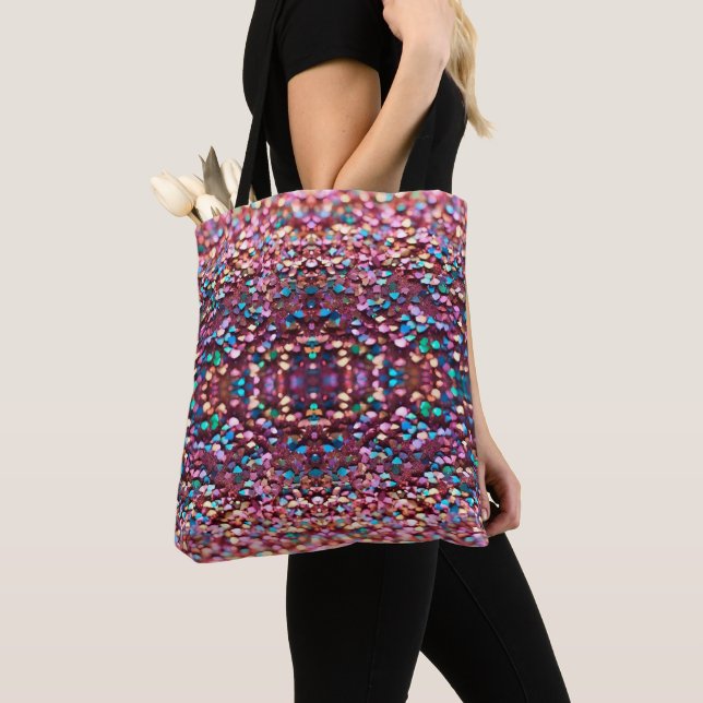 Tote Bag Parties scintillant Opal Collection holographique  (De près)