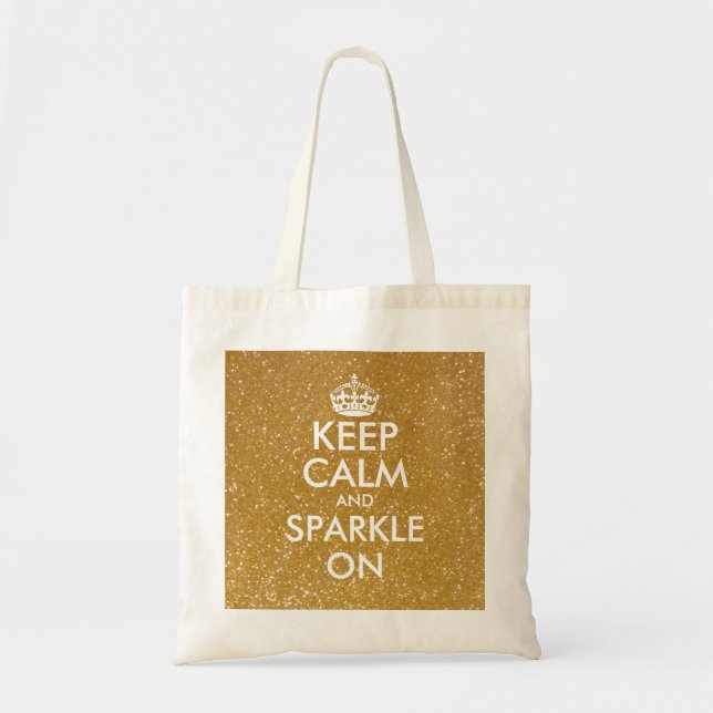 Tote Bag Parties scintillant or garder calme et brillant su (Devant)
