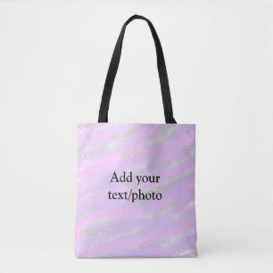 Tote Bag Parties scintillant pastel simple coloré ajouter v