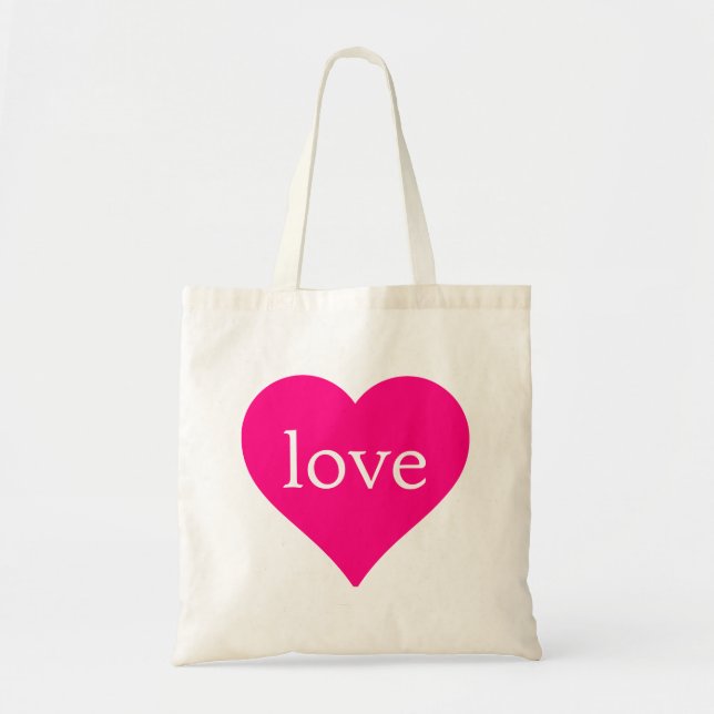 Tote Bag Parties scintillant Red Heart Love Mariage (Devant)