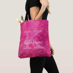 Tote Bag Parties scintillant rose-chaud de la fille Glam No