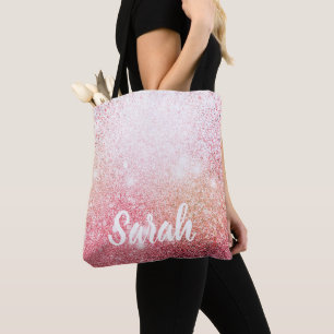 Tote Bag Parties scintillant rose étincelle