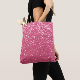 Tote Bag Parties scintillant rose rose pâle