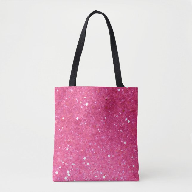 Tote Bag Parties scintillant rose vif (Devant)