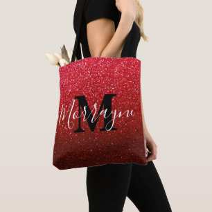 Tote Bag Parties scintillant rouge rubis Ombre étincelles M
