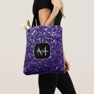 Tote Bag Parties scintillant violet foncé ultra violet scin