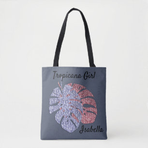 Tote Bag Parties scintillant violet rose brillant monstère