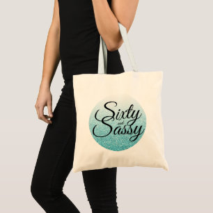 Tote Bag Parties scintillantes bleues Ombre 60 et