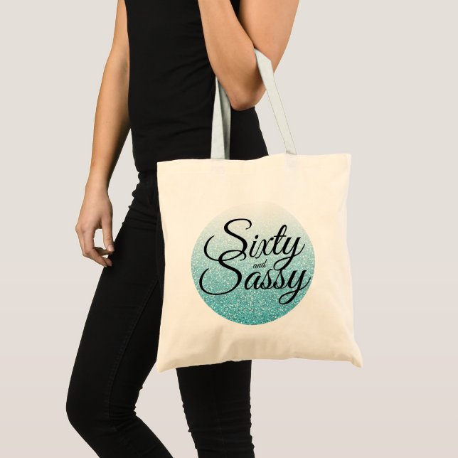 Tote Bag Parties scintillantes bleues Ombre 60 et (Devant (produit))