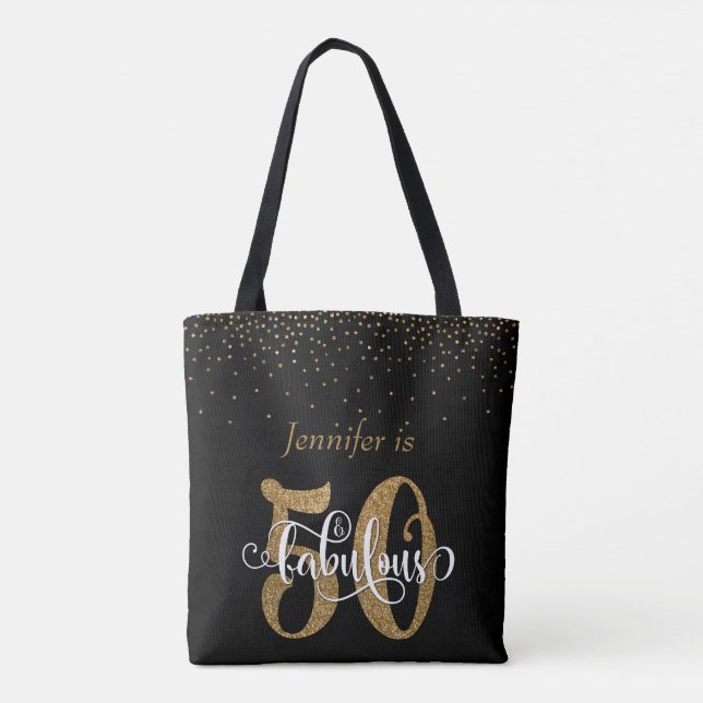 Tote Bag Parties scintillantes et confettis 50 et fabuleux (Dos)