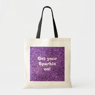 Tote Bag Parties scintillantes pourpres de Faux
