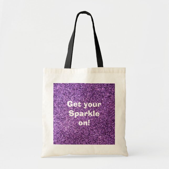 Tote Bag Parties scintillantes pourpres de Faux (Devant)