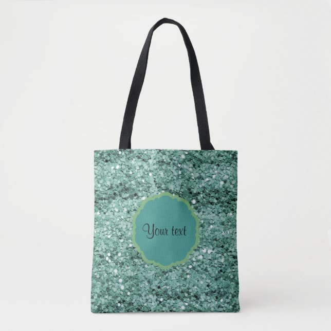 Tote Bag Parties scintillantes turquoises scintillantes (Devant)