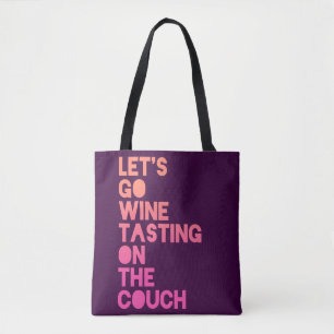 Tote Bag Partons échantillon de vin sur le divan