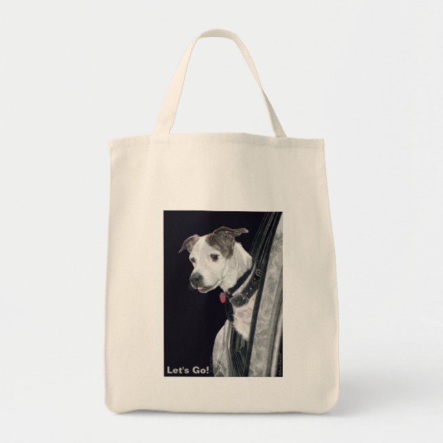 Tote Bag "Partons !" - Fourre-tout - chien d'aventure (avec (Devant)