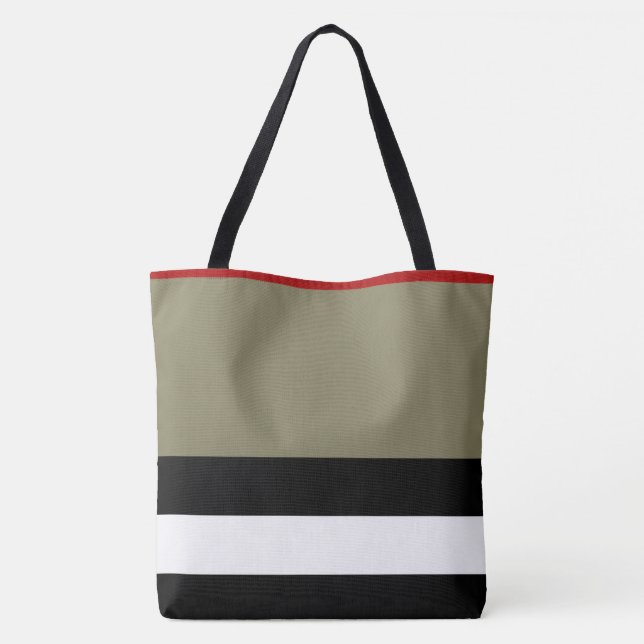 Tote Bag Partout copie grand Fourre-tout - rayure rouge (Dos)