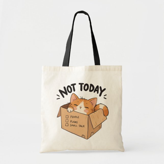 Tote Bag Pas aujourd'hui (Devant)