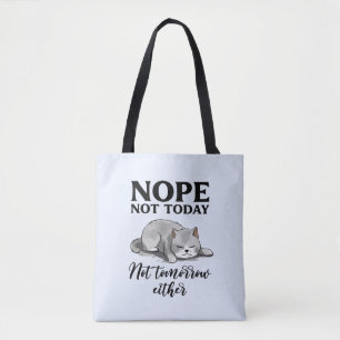 Tote Bag Pas aujourd'hui, pas demain - Chat endormi