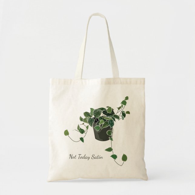 Tote Bag Pas aujourd'hui satin (Devant)