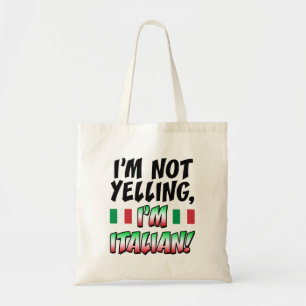 Tote Bag Pas de hurlements Je suis Italien