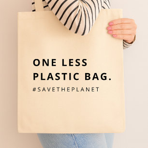 Tote Bag Pas de plastique Sauvez La Planète Éco Convivial