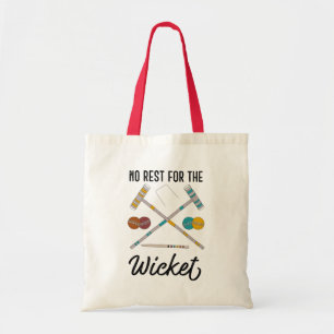 Tote Bag Pas de repos pour le Wicket Funny Croquet Thème