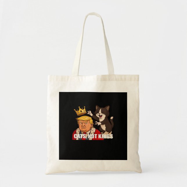 Tote Bag Pas de rois Anti Chats Drôle Style Classique (Devant)