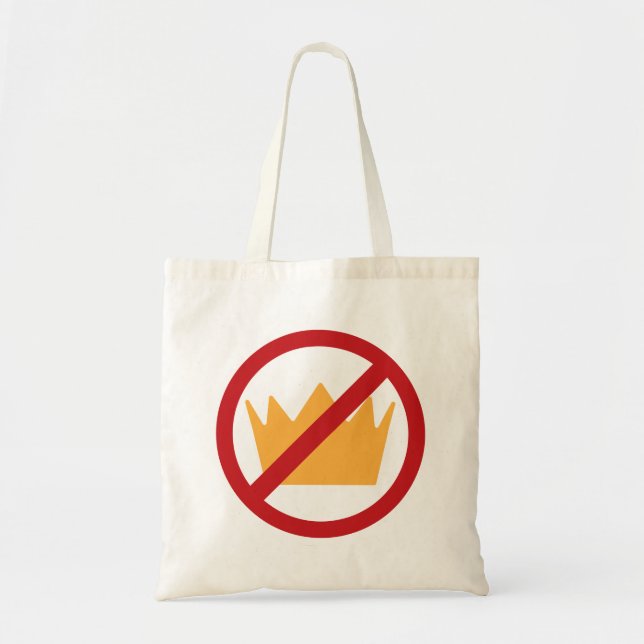 Tote Bag PAS DE ROIS ! Anti-Trump (Devant)