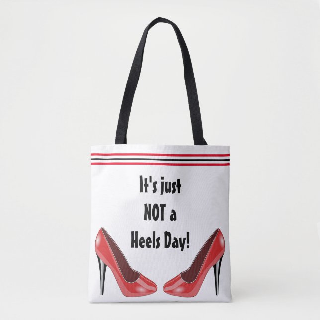 Tote Bag Pas de talons aujourd'hui (Devant)