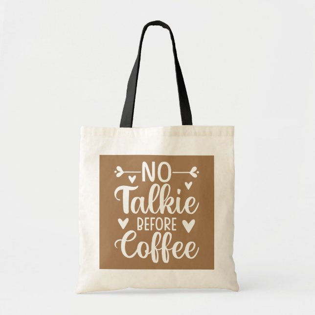 Tote Bag Pas de tarte avant le café (Devant)