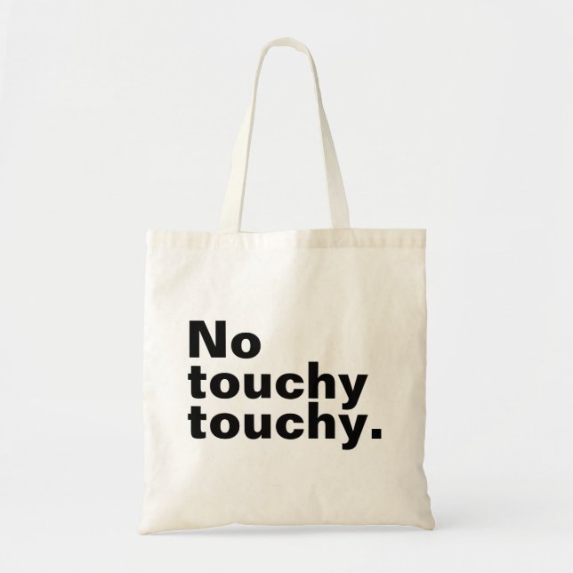 Tote Bag Pas de toucher amusant drôle de design introverti (Devant)