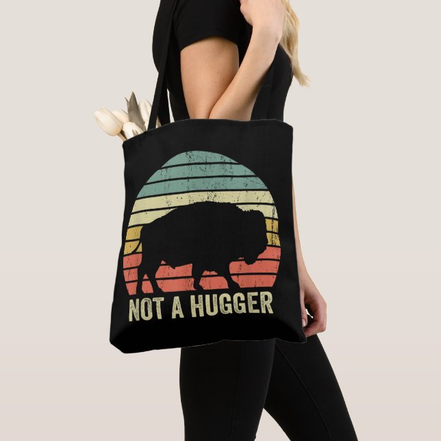 Tote Bag Pas un drôle de bison de buffle de Yellowstone emb (De près)