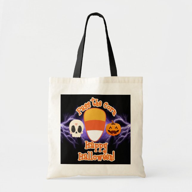 Tote Bag Passer la citrouille Halloween  (Devant)