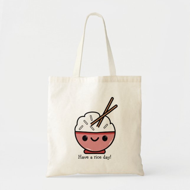 Tote Bag Passez une journée au riz  (Devant)